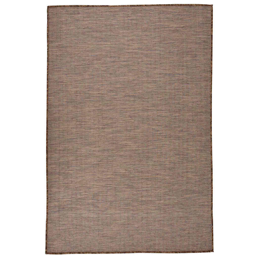 vidaXL Outdoor Flatweave Rug 120x170 cm Brown 1