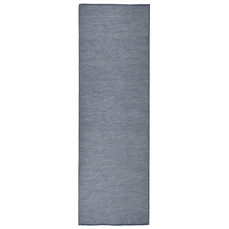 vidaXL Outdoor Flatweave Rug 80x250 cm Blue 1