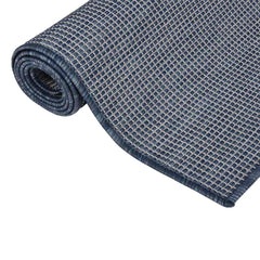 vidaXL Outdoor Flatweave Rug 80x250 cm Blue 3