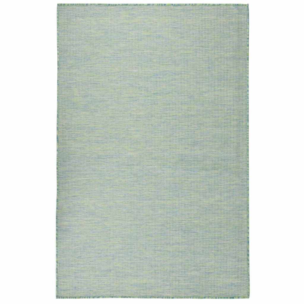 vidaXL Outdoor Flatweave Rug 100x200 cm Turquoise 1