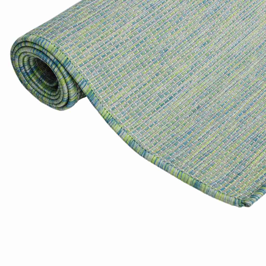 vidaXL Outdoor Flatweave Rug 160x230 cm Turquoise 3