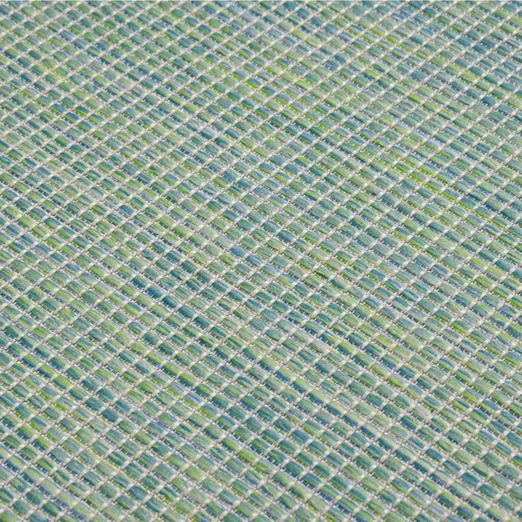 vidaXL Outdoor Flatweave Rug 160x230 cm Turquoise 5