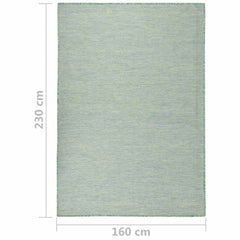 vidaXL Outdoor Flatweave Rug 160x230 cm Turquoise 6