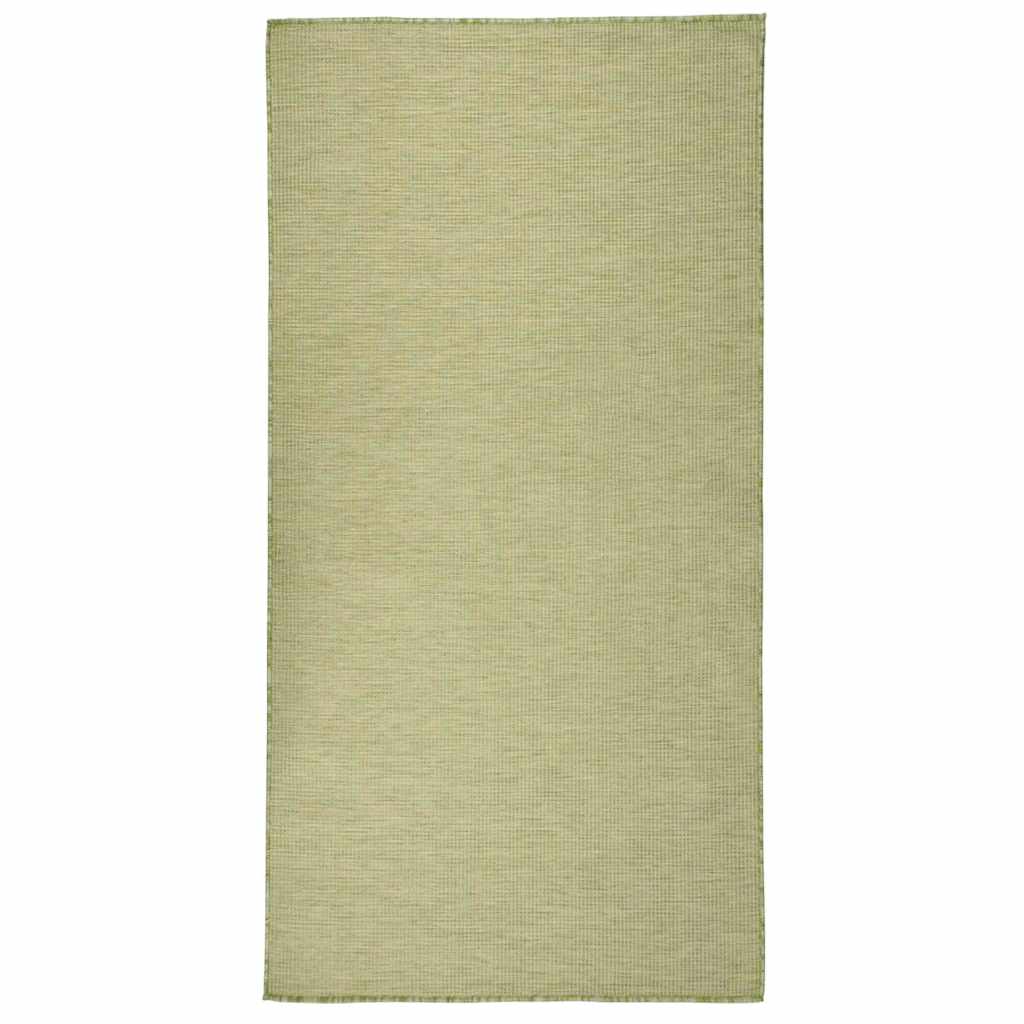 vidaXL Outdoor Flatweave Rug 100x200 cm Green 1