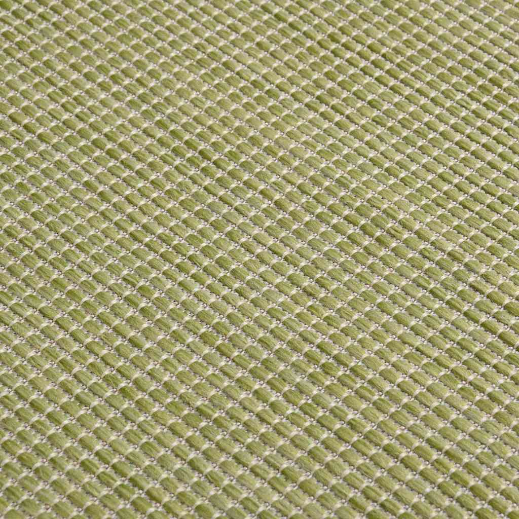 vidaXL Outdoor Flatweave Rug 100x200 cm Green 5