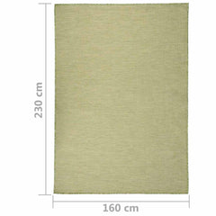 vidaXL Outdoor Flatweave Rug 160x230 cm Green 6