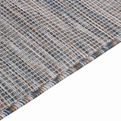 vidaXL Outdoor Flatweave Rug 80x250 cm Brown and Blue 4