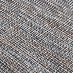 vidaXL Outdoor Flatweave Rug 100x200 cm Brown and Blue 5