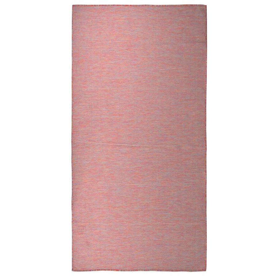 vidaXL Outdoor Flatweave Rug 100x200 cm Red 1