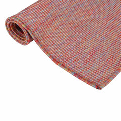 vidaXL Outdoor Flatweave Rug 100x200 cm Red 3