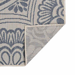vidaXL Outdoor Flatweave Rug 80x250 cm Blue Pattern 2