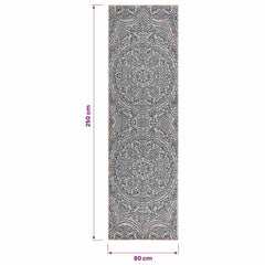 vidaXL Outdoor Flatweave Rug 80x250 cm Blue Pattern 6