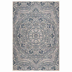vidaXL Outdoor Flatweave Rug 120x170 cm Blue Pattern 1