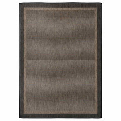vidaXL Outdoor Flatweave Rug 120x170 cm Dark Brown 1