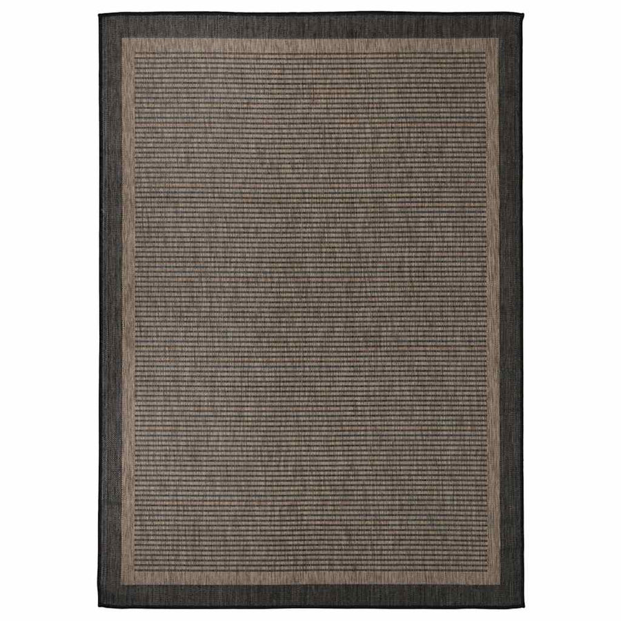 vidaXL Outdoor Flatweave Rug 120x170 cm Dark Brown 1
