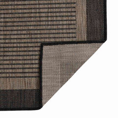 vidaXL Outdoor Flatweave Rug 120x170 cm Dark Brown 2