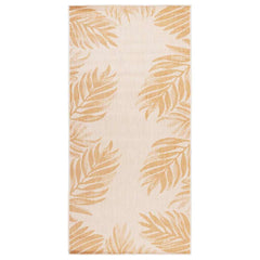 vidaXL Outdoor Flatweave Rug 100x200 cm Leaf Pattern 1