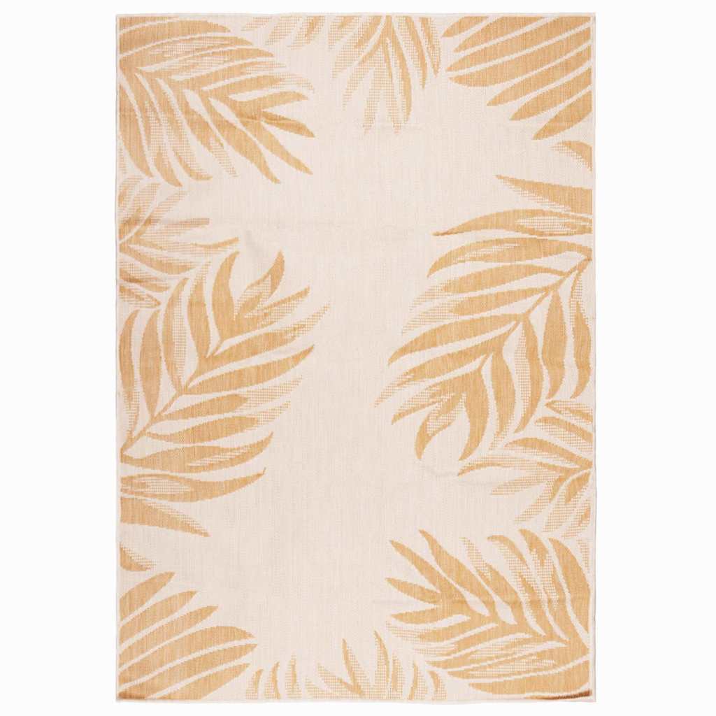 vidaXL Outdoor Flatweave Rug 120x170 cm Leaf Pattern 1