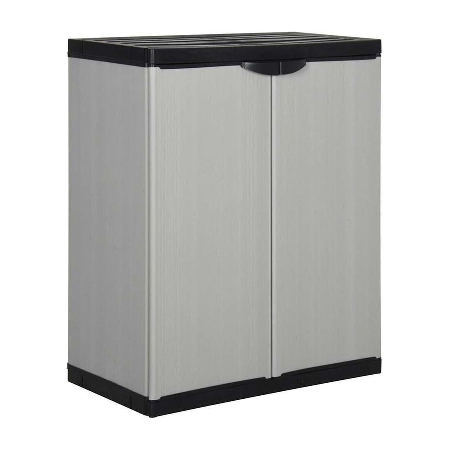 Garden Storage Cabinet with 1 Shelf Grey and Black