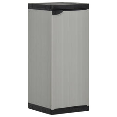 vidaXL Garden Storage Cabinet with 1 Shelf Grey and Black 35x40x85 cm 1