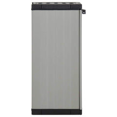 vidaXL Garden Storage Cabinet with 1 Shelf Grey and Black 35x40x85 cm 4