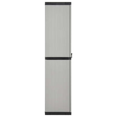 vidaXL Garden Storage Cabinet with 3 Shelves Grey&Black 68x40x168 cm 4
