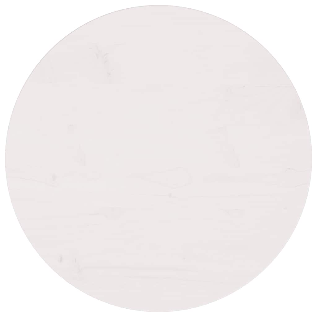 vidaXL Table Top | White | Solid Pinewood | 60 cm Diameter | Durable | Table Top 1
