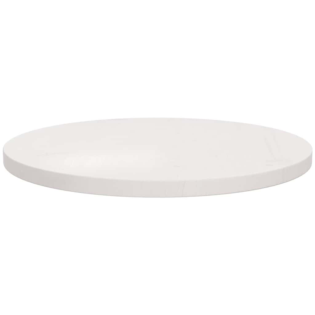 vidaXL Table Top | White | Solid Pinewood | 60 cm Diameter | Durable | Table Top 2