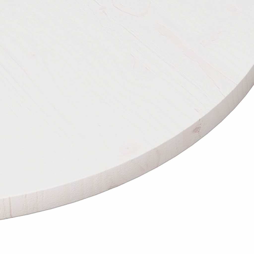 vidaXL Table Top | White | Solid Pine Wood | Ø80 cm | Table Top | Round 5