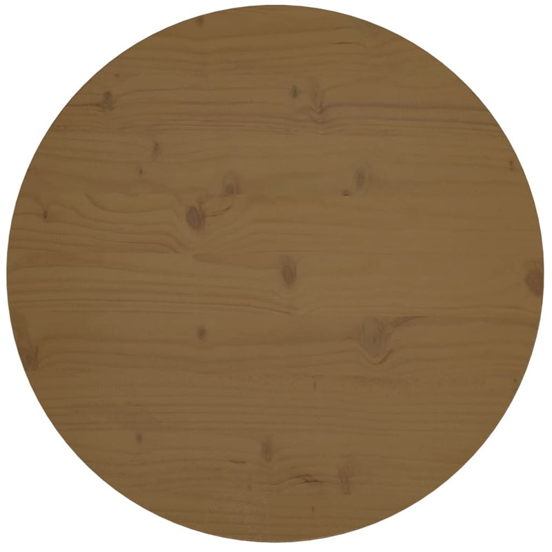 Table Top Brown Ø60x2.5 cm Solid Wood Pine