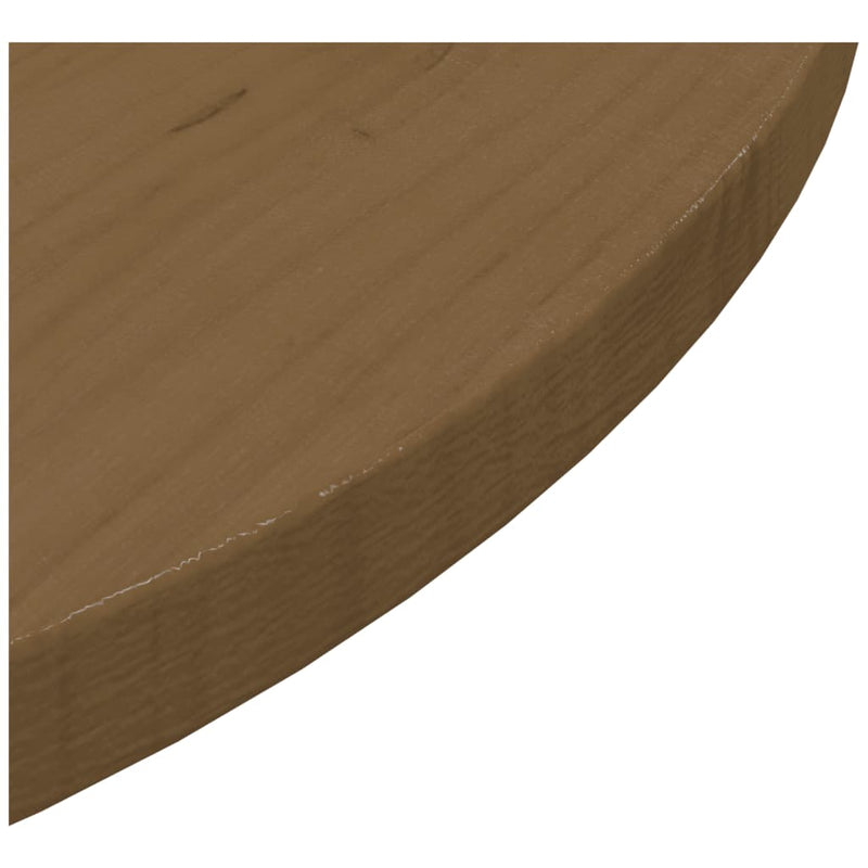 Table Top Brown Ø60x2.5 cm Solid Wood Pine