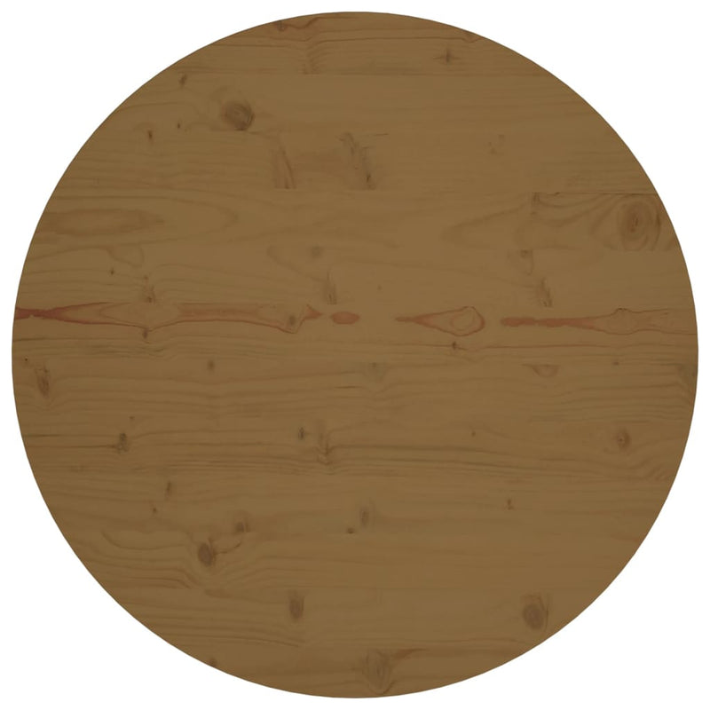 Table Top Brown Ø80x2.5 cm Solid Wood Pine