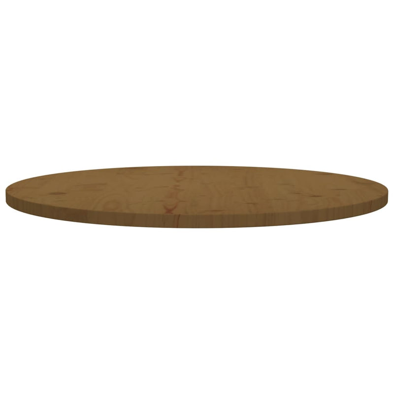 Table Top Brown Ø80x2.5 cm Solid Wood Pine