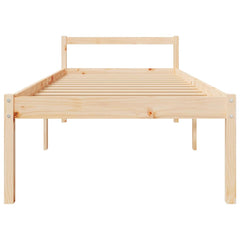 Senior Bed without Mattress 90x190cm Single Natural 2FT6 Small Single