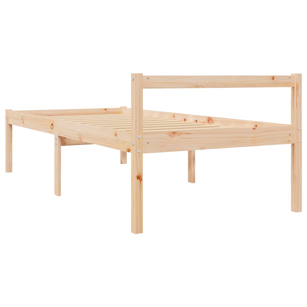 Senior Bed without Mattress 90x190cm Single Natural 2FT6 Small Single