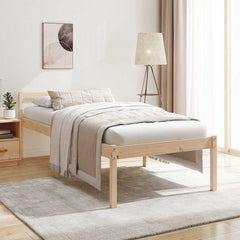 Senior Bed without Mattress 90x190cm Single Natural 2FT6 Small Single