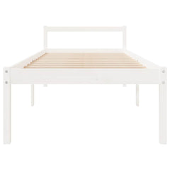 Senior Bed without Mattress 90x190cm Single White 2FT6 Small Single