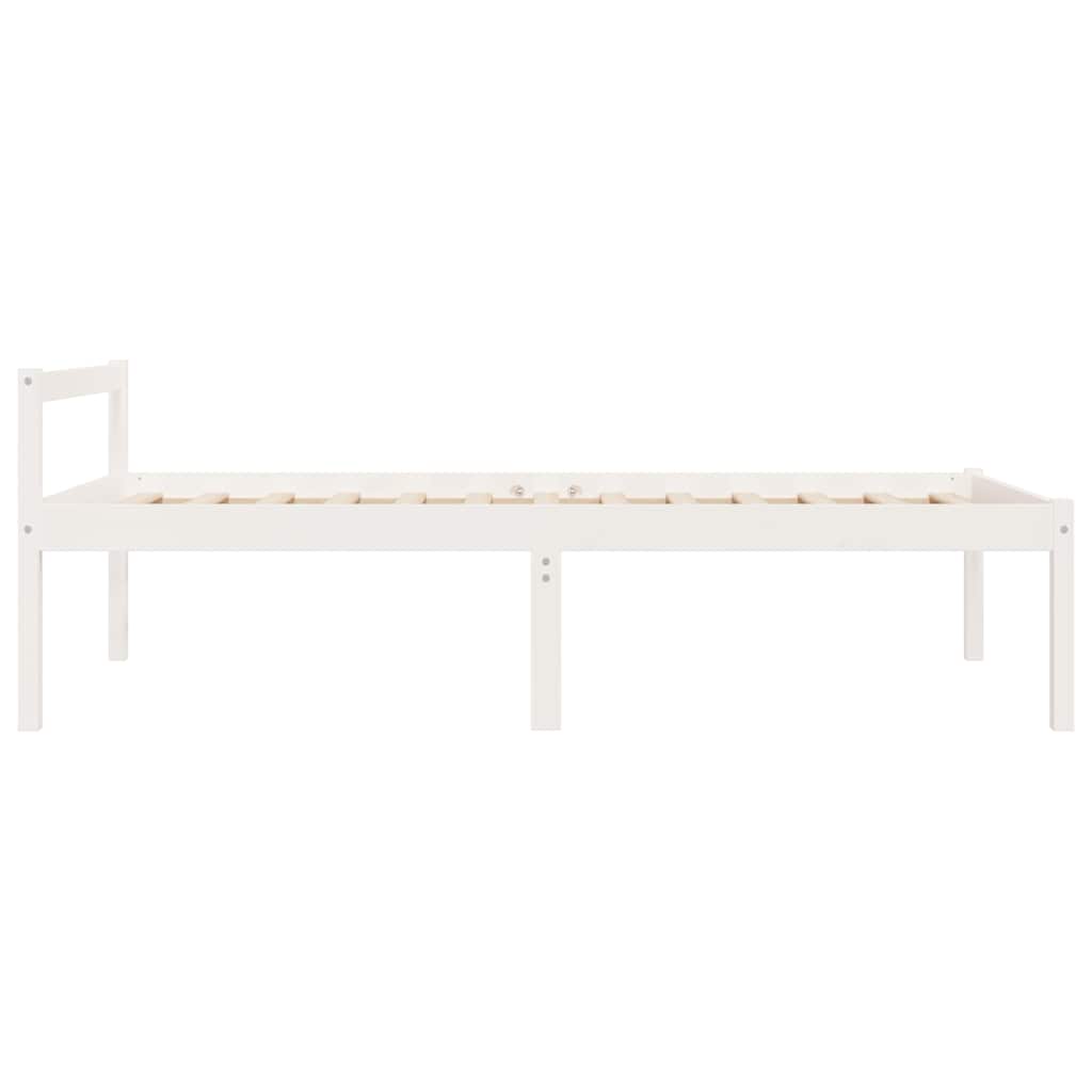 Senior Bed without Mattress 90x190cm Single White 2FT6 Small Single