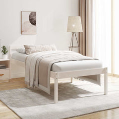 Senior Bed without Mattress 90x190cm Single White 3FT Single