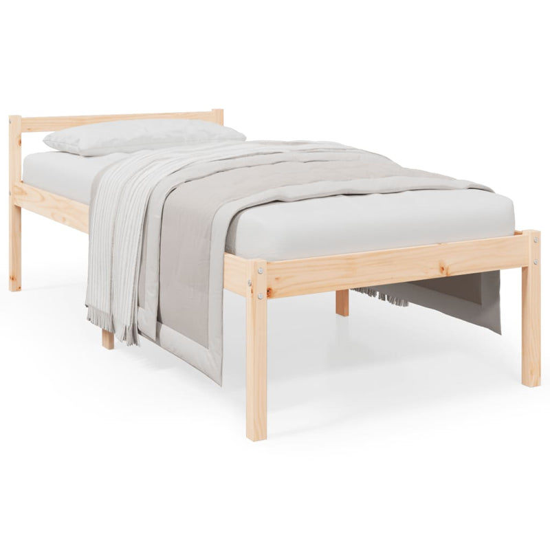 Bed Frame 90x200 cm Solid Wood Pine