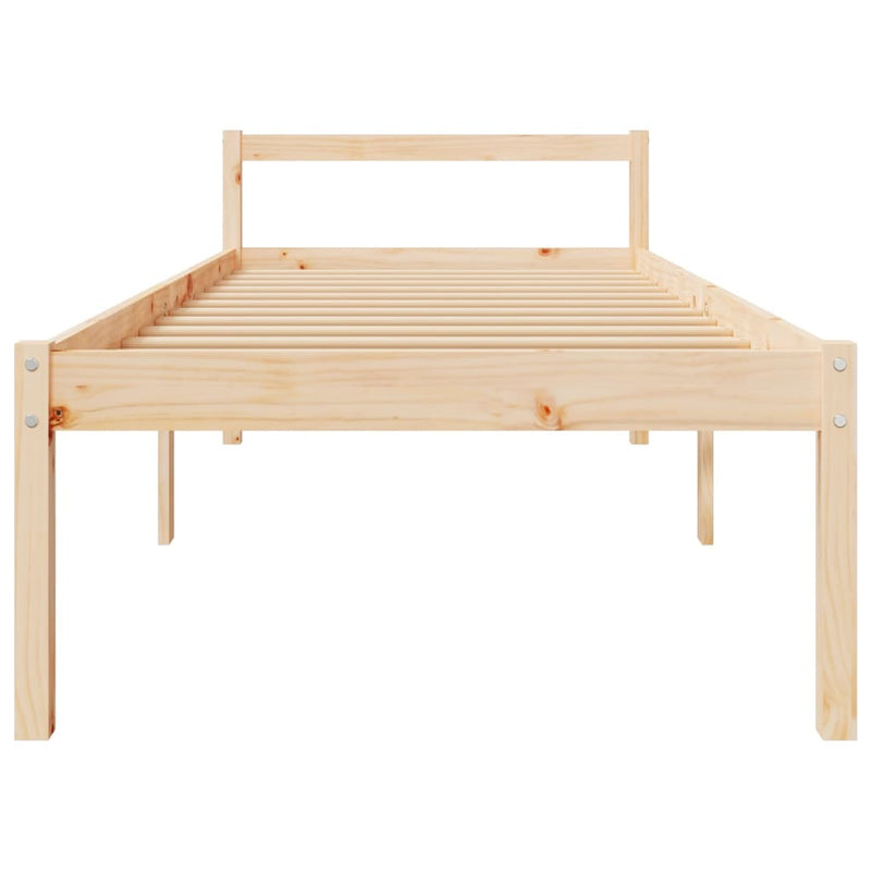 Bed Frame 90x200 cm Solid Wood Pine