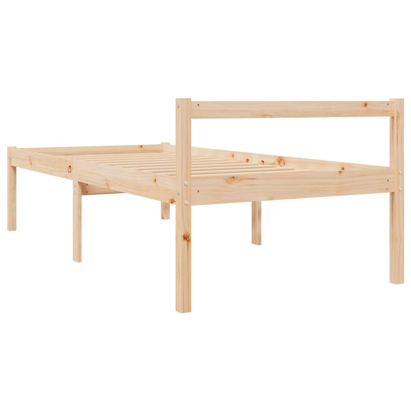 Bed Frame 90x200 cm Solid Wood Pine