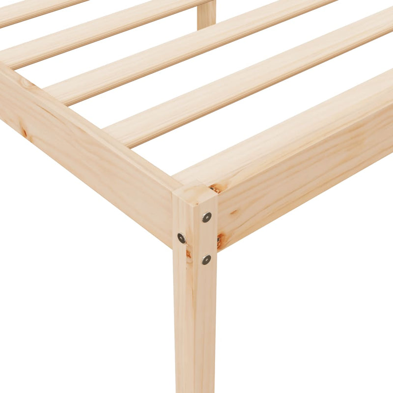 Bed Frame 90x200 cm Solid Wood Pine