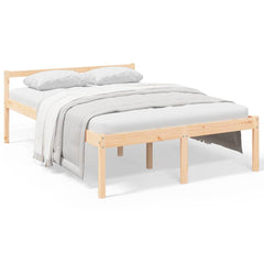 Senior Bed without Mattress Solid Wood Pine Natural 120 cm 200 cm