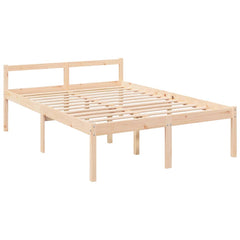 Senior Bed without Mattress Solid Wood Pine Natural 120 cm 200 cm