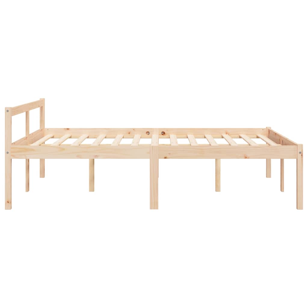 Senior Bed without Mattress Solid Wood Pine Natural 120 cm 200 cm