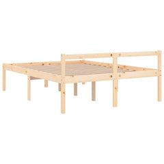 Senior Bed without Mattress Solid Wood Pine Natural 120 cm 200 cm