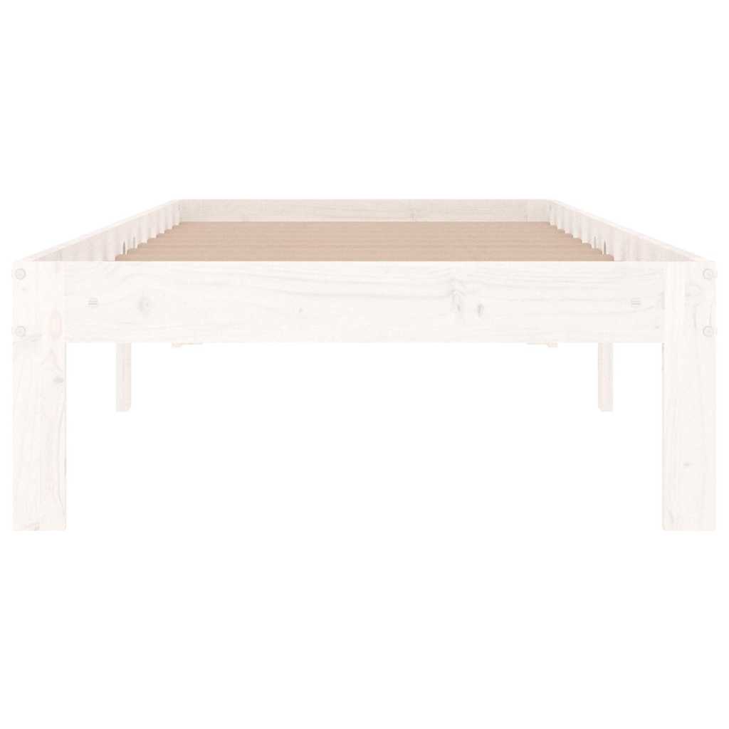 Bed Frame without Mattress Solid Wood Pine White 2ft6 small single