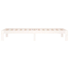 vidaXL Bed Frame | White | Solid pine wood and plywood | Small single | Durable 5