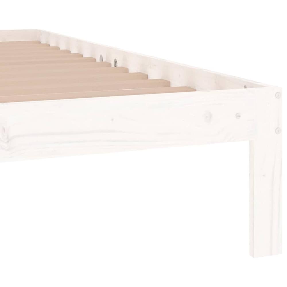 Bed Frame without Mattress Solid Wood Pine White 2ft6 small single